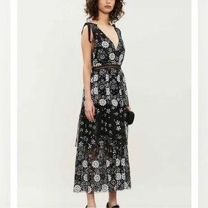 Self-portrait sequinned midi dress